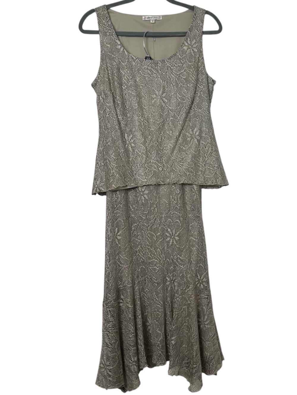Vintage Spencer Alexis Metallic Skirt Set Size S